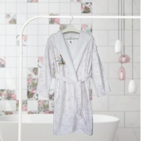 Детски халат с качулка Angel DF печат - XL