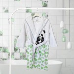Детски халат с качулка Panda DF печат - L