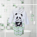 Детски халат с качулка Panda DF печат - L