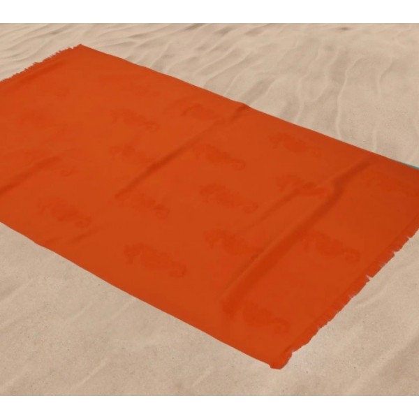 Кърпа за плаж с щампа водно конче от памук 100/170 Orange
