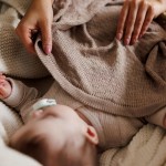 Плетено бебешко одеяло от бамбук, светлобежово, 75 х 100 см