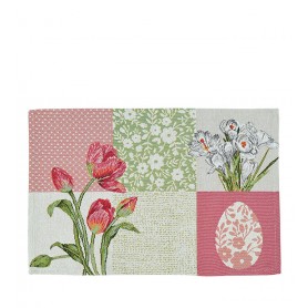 Неплъзгаща се подложка за сервиране с великденска тема - Patchwork Pink