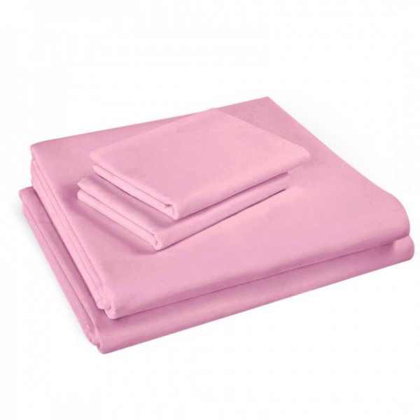 Памучен прав долен чаршаф 150/240 Candy Pink