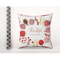 Арт деко възглавничка White and red