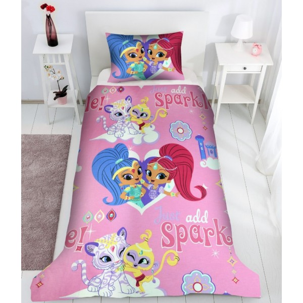 Забавно спално бельо за дете 100% Ранфорс Памук - Shimmer&Shine 
