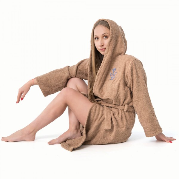 Тийнейджърски Халат за Баня - 100% Памук - Beige