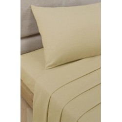 Комфортно спално бельо с чаршаф с ластик - 100% Памук Ранфорс - Beige
