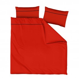 Двоен комплект спално бельо Scarlet Red 100% Памучен сатен