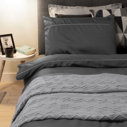 Единичен комплект спално бельо Dark Gray 100% Памучен сатен