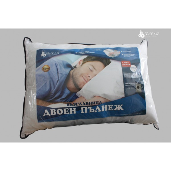 Възглавница с двоен пълнеж - 100% Полиестерно влакно - Aria