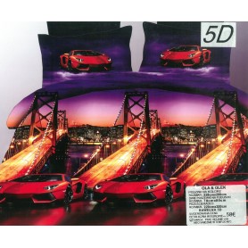 3D Спален комплект - 100% Микрофибър - Lamborghini