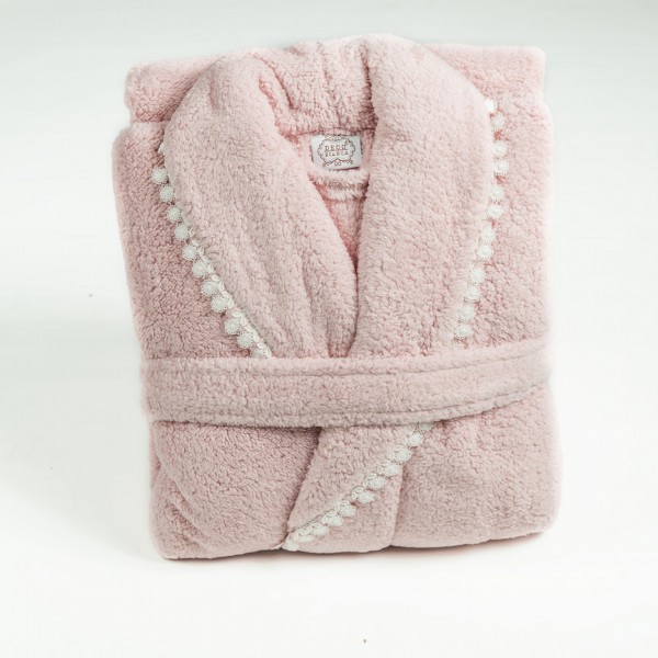 Дамски домашен халат с бродерия Pink Lux Дамски домашен халат с бродерия Pink Lux