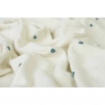 Ултра меко одеяло за бебе от бамбук 80/100 - Squares White