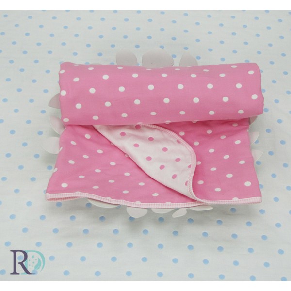 Памучно одеяло за бебе Pink Dots