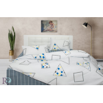 Комплект спално бельо с две лица от памучен сатен премиум Serta