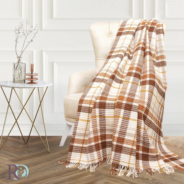 Всесезонно памучно одеяло Madison Park Brown&Beige