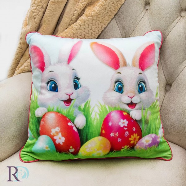 Арт деко възглавничка Happy Easter