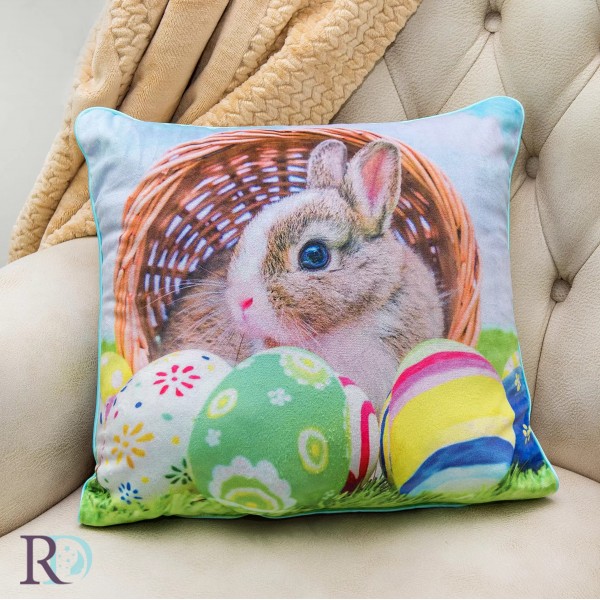 Арт деко възглавничка Easter Rabbit 