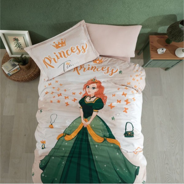 Тийнейджърски сатениран комплект спално бельо 3D Tiana