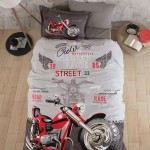 Тийнейджърски сатениран комплект спално бельо 3D King Street