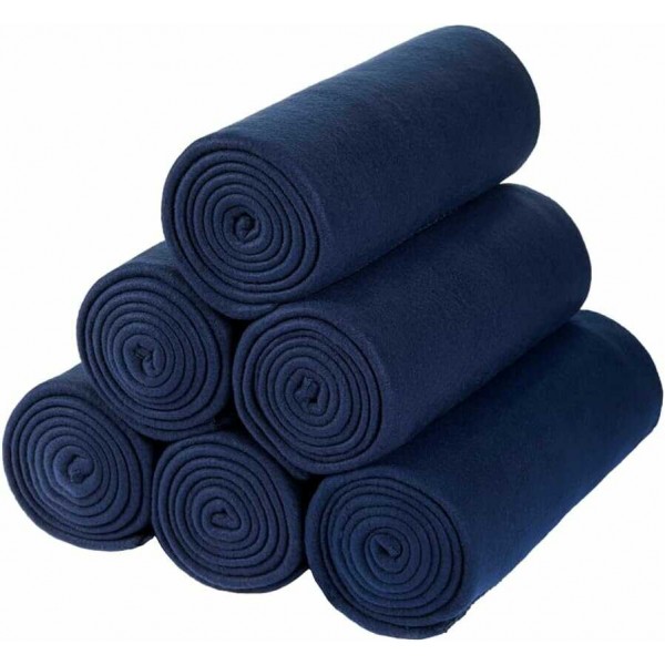 ПРОМО комплект от поларени одеяла за дома и пътувания 150/200 Izzy Navy Blue 