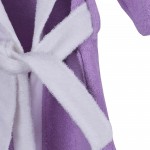 Детски хавлиен халат с качулка Purple&White М