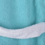 Детски хавлиен халат с качулка Turquoise&White M