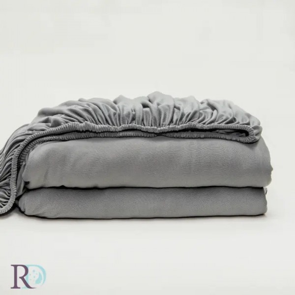 Луксозен чаршаф с ластик от 100% Вискоза 180/200 Gray